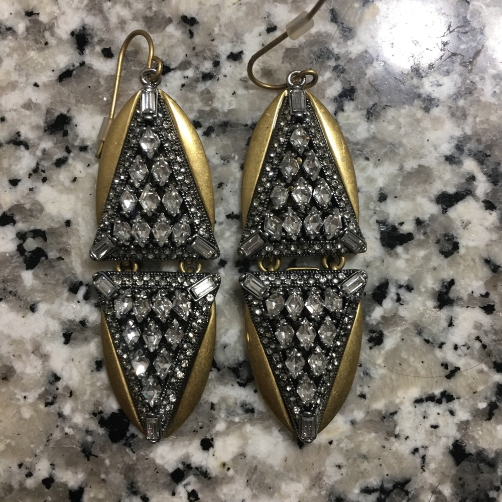 J.Crew Crystal Triangle Earrings