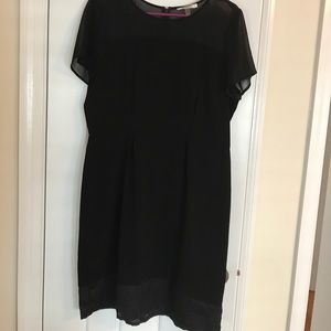 Black DKNYC sheer detail dress