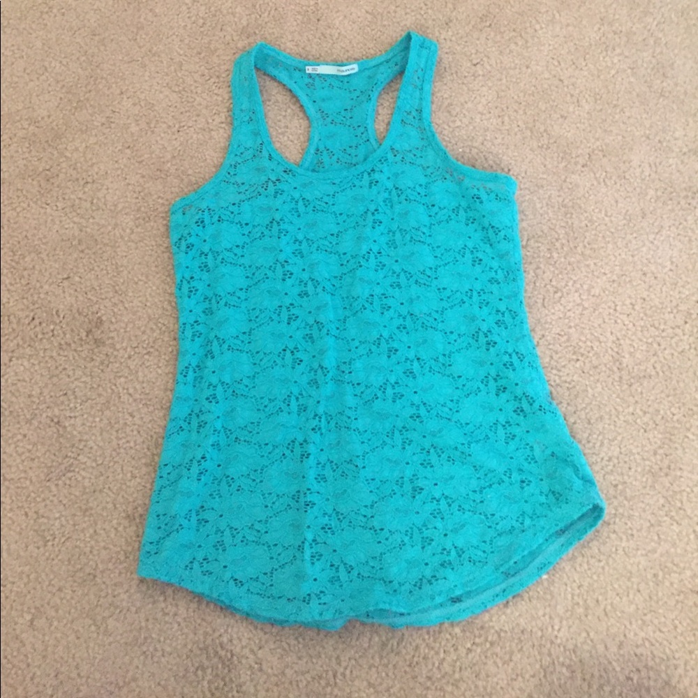 Turquoise green tank top