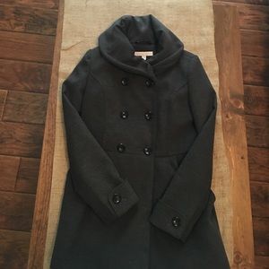 New York and company pea coat with cowl neck