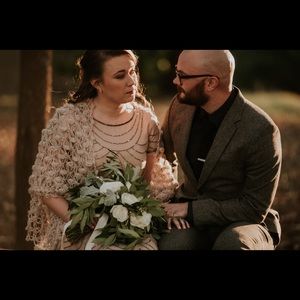 Handmade bridal shawl