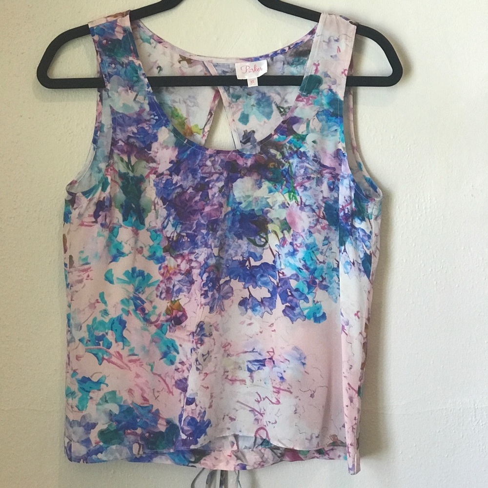 Parker SzXS, Floral Sleeveless CUTE Top! - Picture 8 of 8