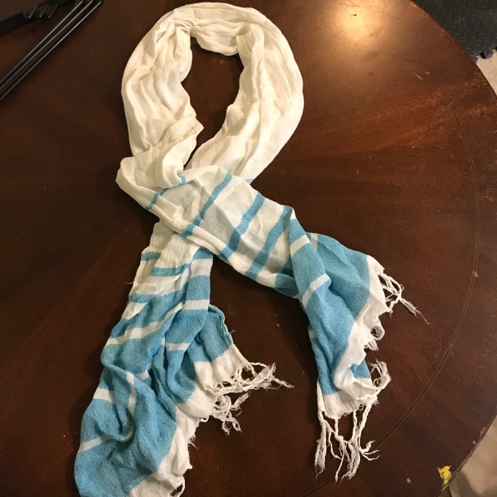 Beautiful Blue and White Scarf