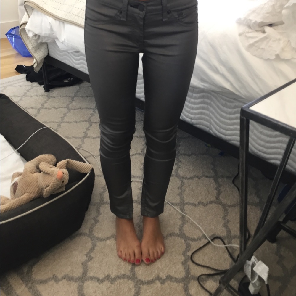 Rag and bone silver jeans