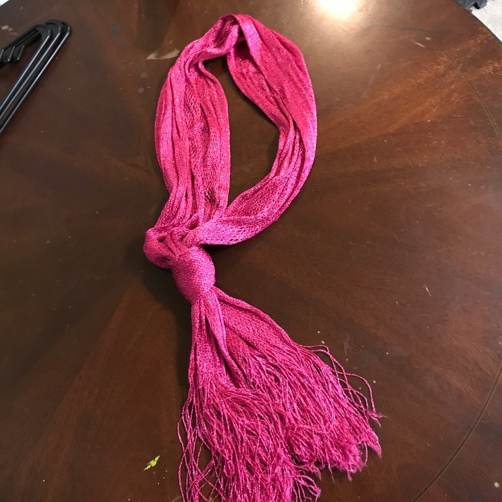 Beautiful Pink Sparkling Scarf