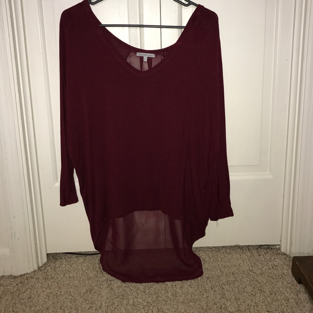 Charlotte Russe burgundy shirt