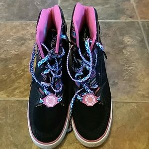 BLACK MULTI WEDGE FASHION SNEAKERS