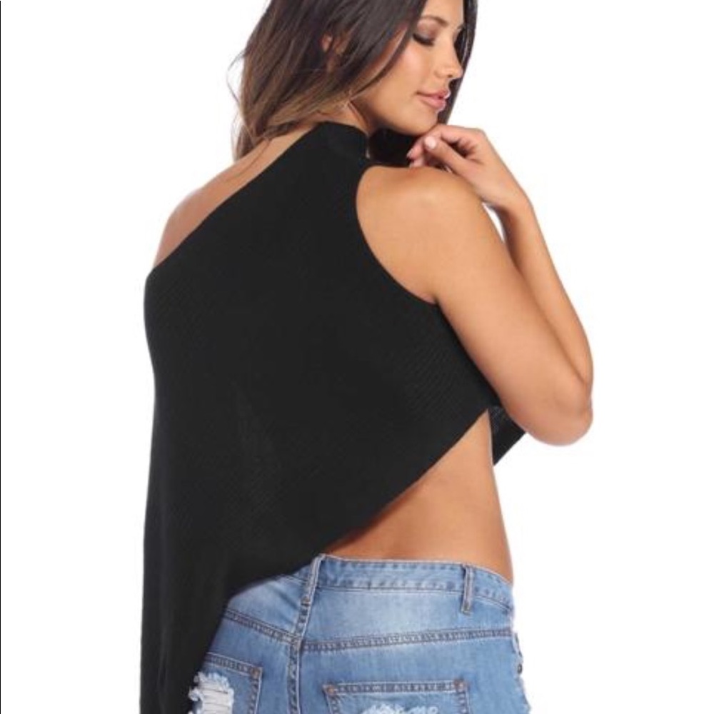 ‼️NWT‼️ BLACK MISSING OUT SWEATER TOP - Picture 4 of 5