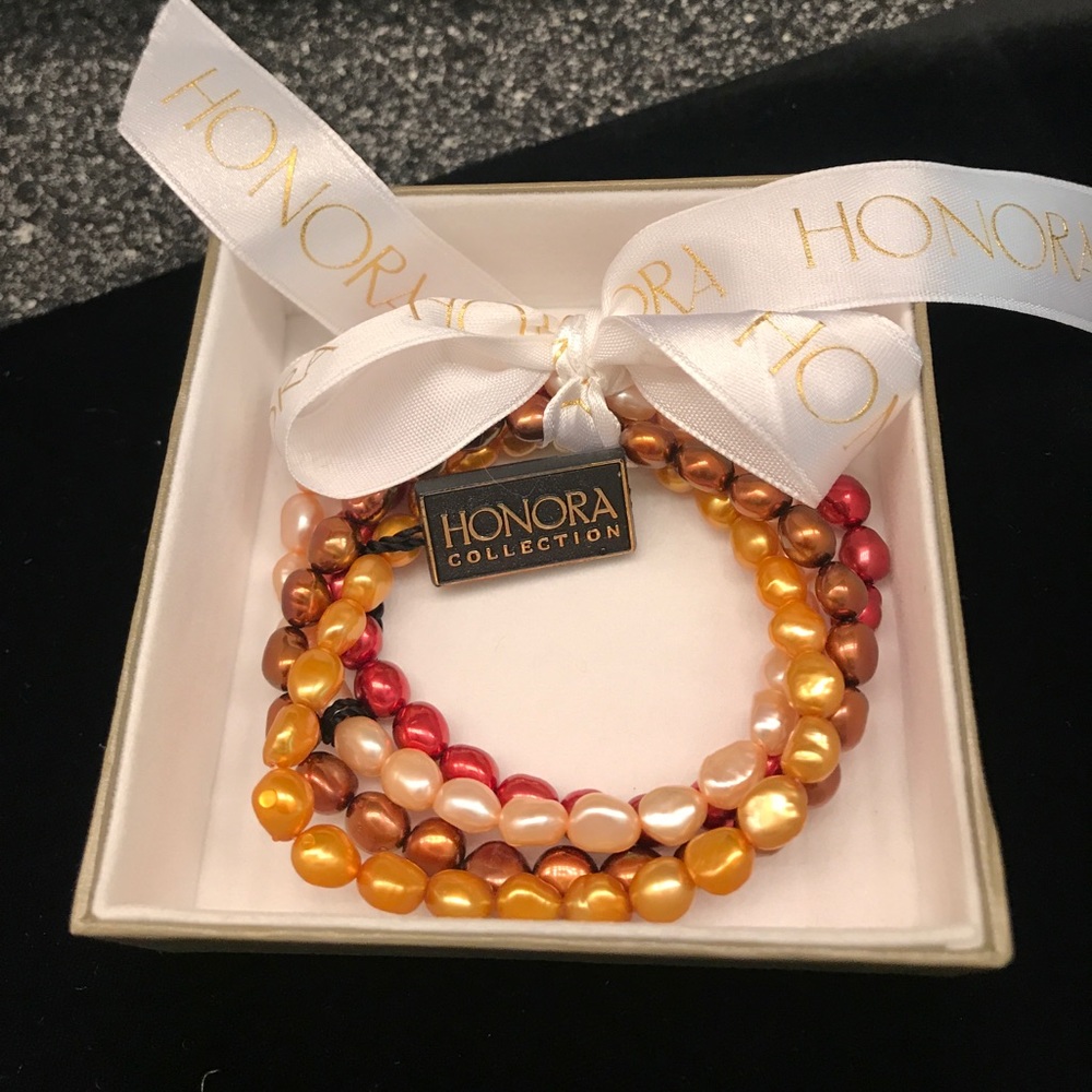 Set of 4 Honora Freshwater Pearl Bracelets