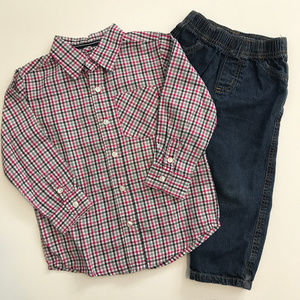 !!New Item!! Checkered Shirt & Jeans