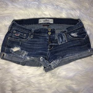 Hollister Blue Jean Shorts Stretch