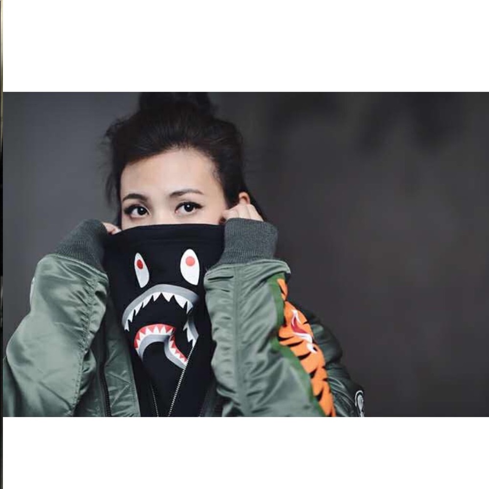 Bape Neck Gaiter Shark Mouth Face Mask