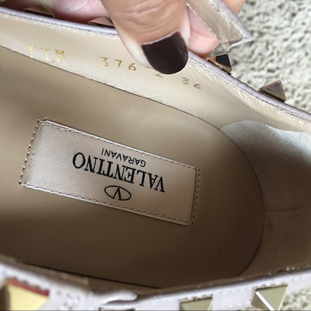 Cute👍🏼 Nude Valentino Rockstud Flats ankle strap - Picture 5 of 7