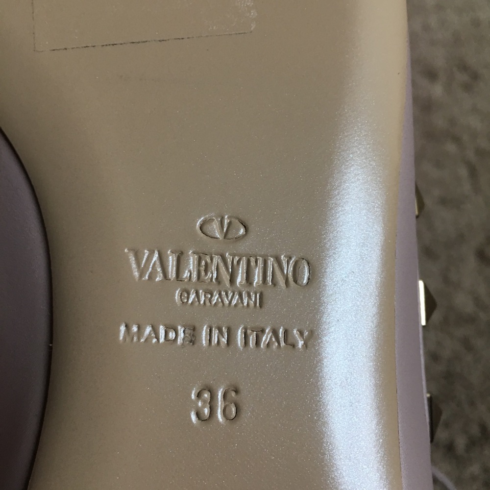 Cute👍🏼 Nude Valentino Rockstud Flats ankle strap - Picture 7 of 7