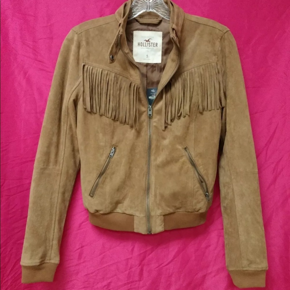 NWT ~ Hollister Suede Bomber Jacket ~XS