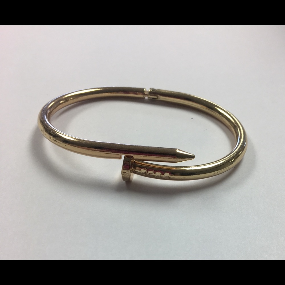 Yellow Gold Nail Bangle
