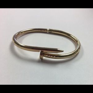 Yellow Gold Nail Bangle
