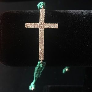 Green Cross Rope Bracelet