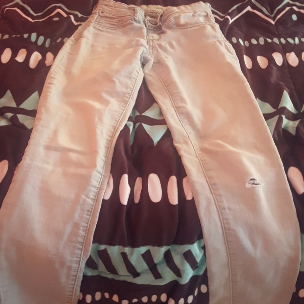 Sky blue skinny jeans