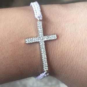 Purple Cross Rope Bracelet