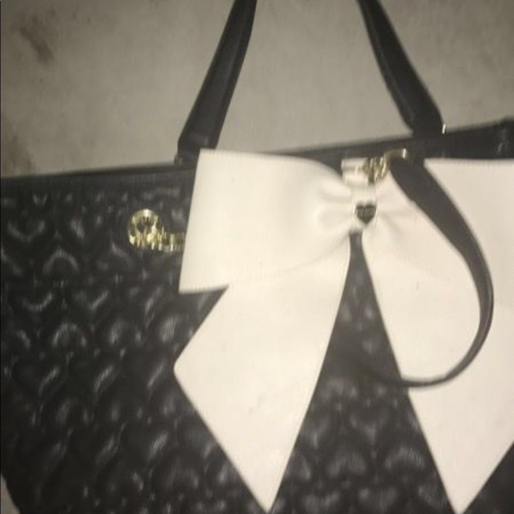 Black and white purse