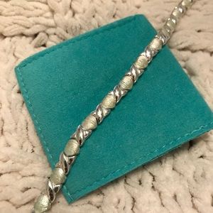 Sterling silver XO bracelet