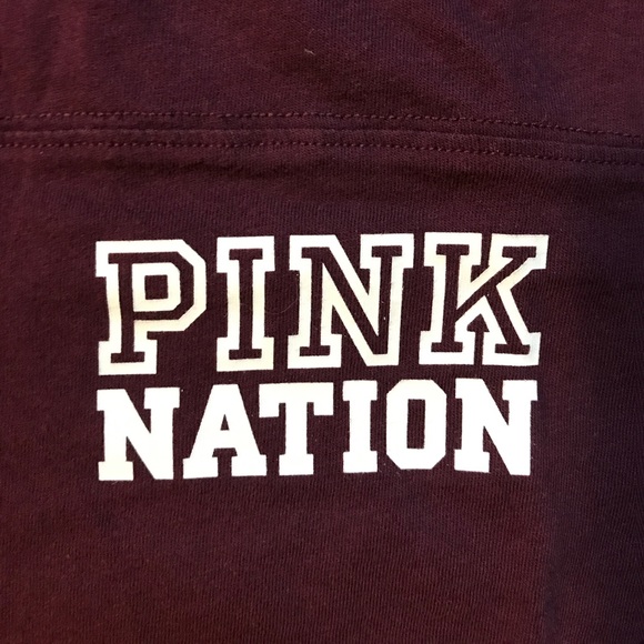 SOLD Oversized Maroon VS Pink  tee! - Picture 2 of 4