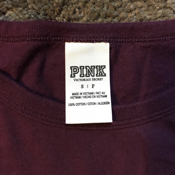 SOLD Oversized Maroon VS Pink  tee! - Picture 3 of 4