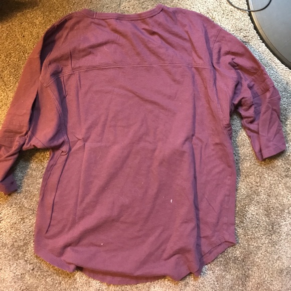 SOLD Oversized Maroon VS Pink  tee! - Picture 4 of 4