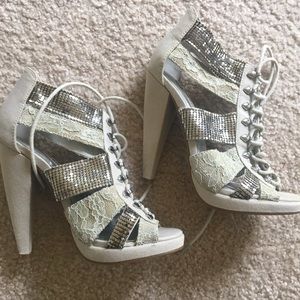 Not Rated silver and gray boots NWOT