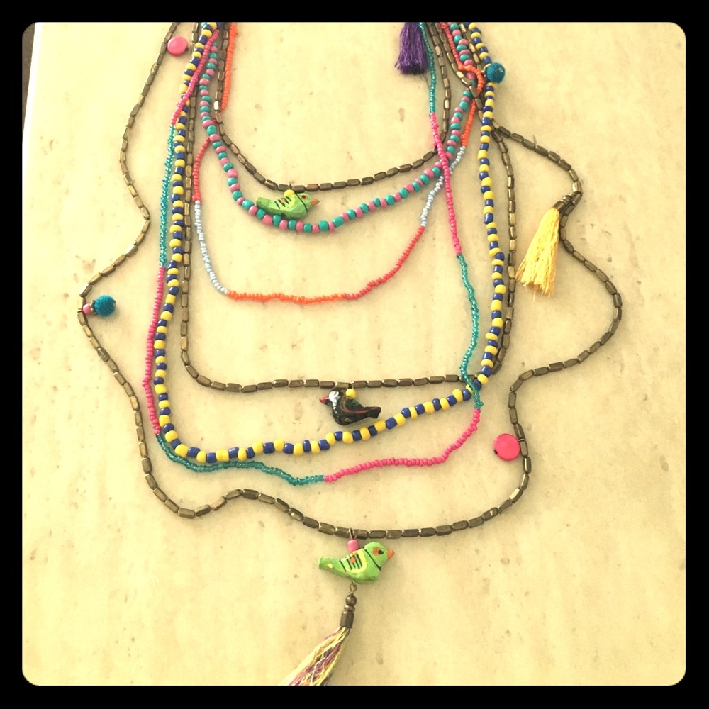 Birds of a feather necklace.