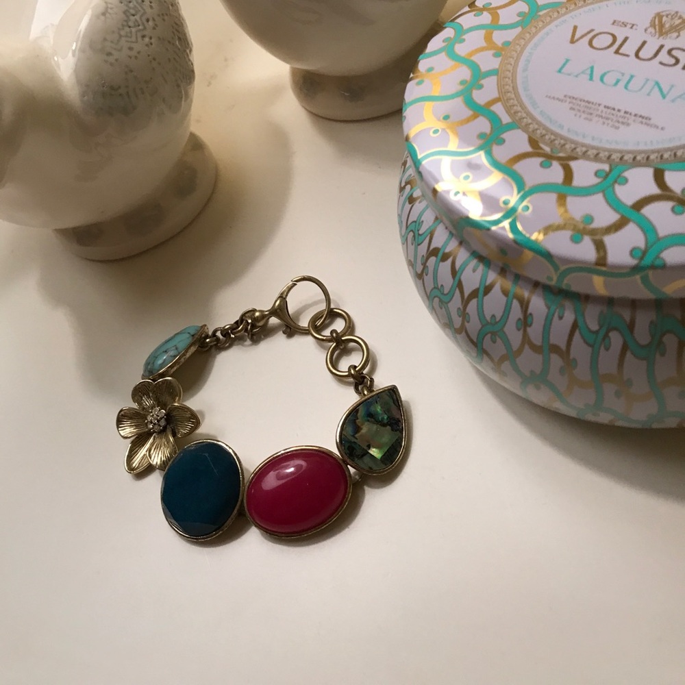 Chic Floral Fossil Bracelet
