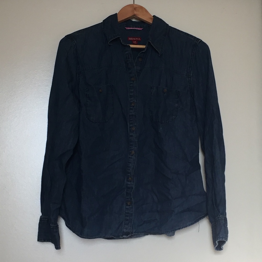 Merona denim button down shirt