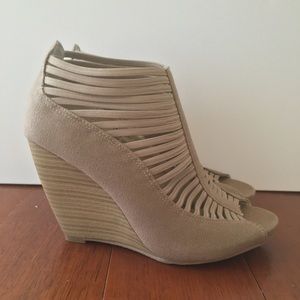 Nude Wedge Heels