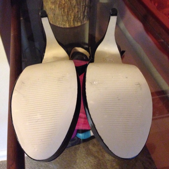 Rue21 Black Patent Slingback Heels Size 9 - Picture 4 of 4