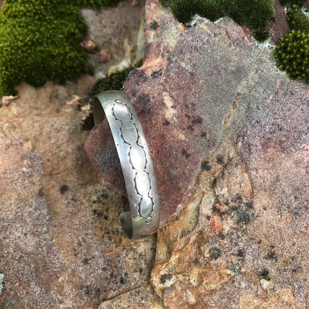 ‼️FINAL PRICE‼️was$98•Old Pawn Silver Sun Cuff - Picture 2 of 8