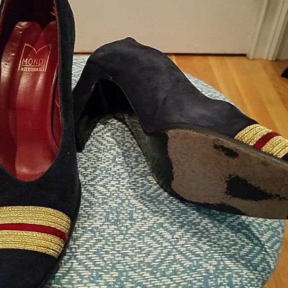 VINTAGE MONDI BLUE SUEDE SHOES - Picture 2 of 6