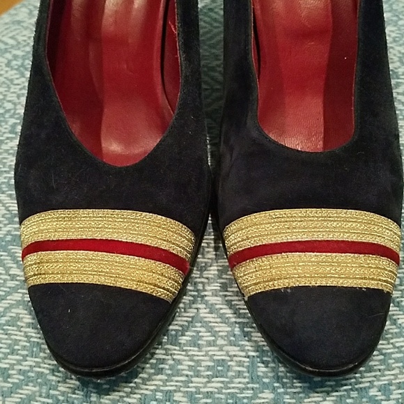 VINTAGE MONDI BLUE SUEDE SHOES - Picture 3 of 6