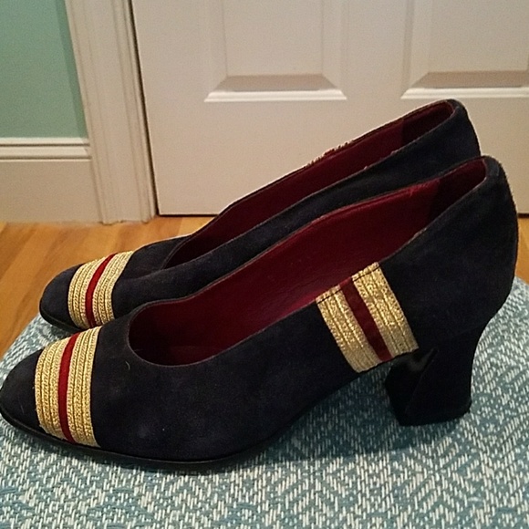 VINTAGE MONDI BLUE SUEDE SHOES - Picture 4 of 6
