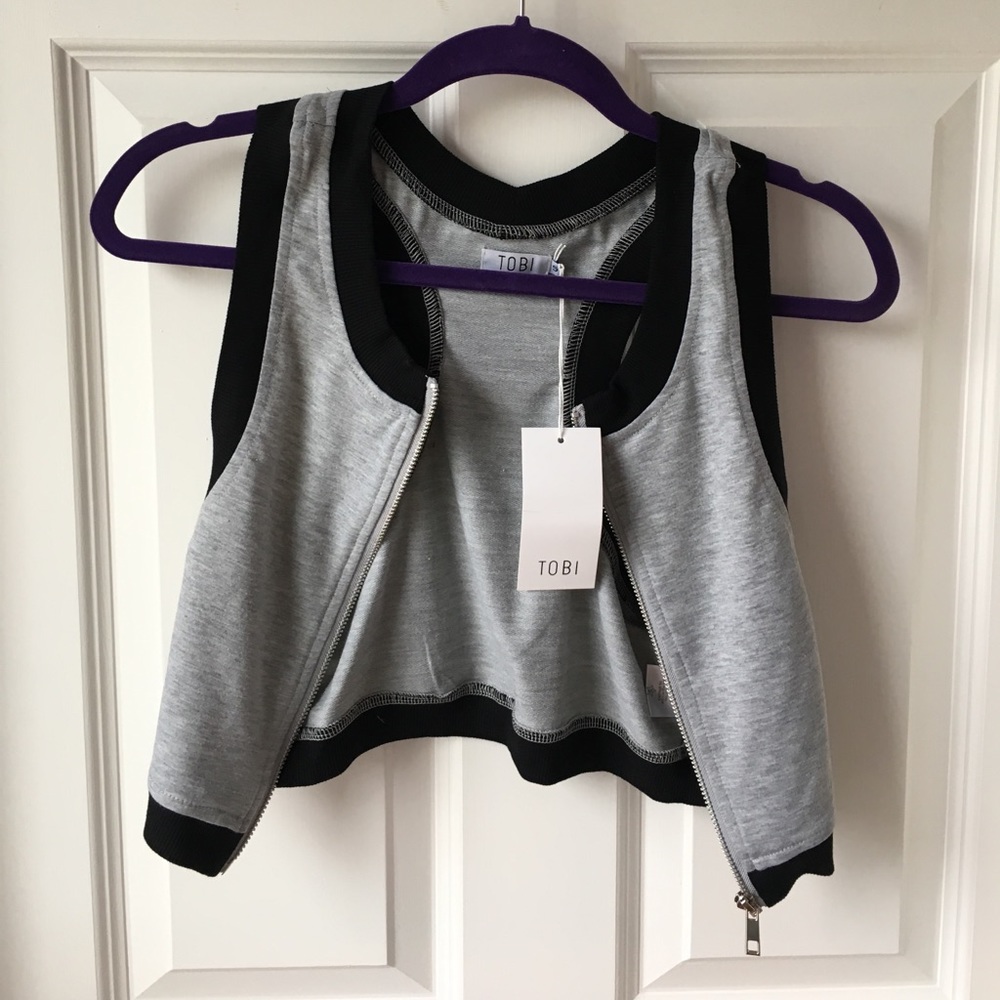 TOBI Cotton sleeveless jacket