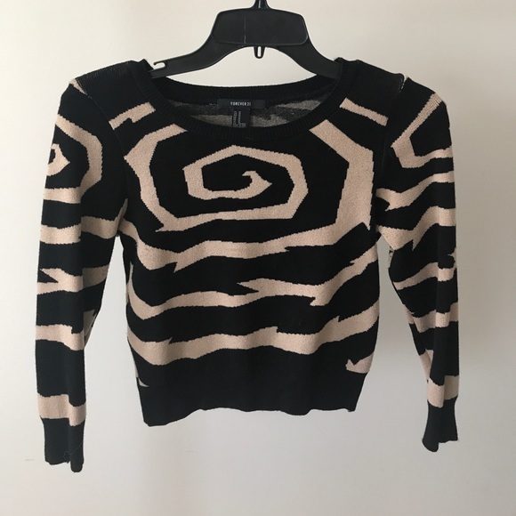 Black and Tan crop top sweater - Picture 1 of 1