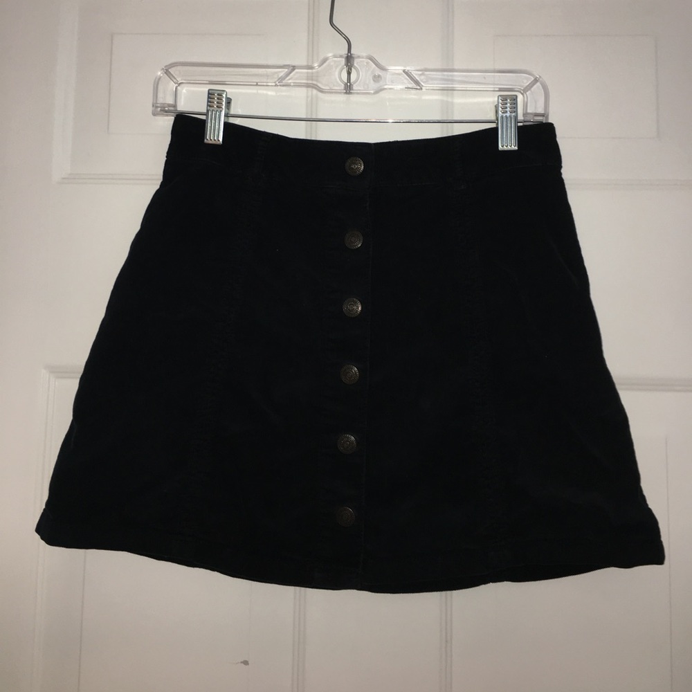 American Eagle Black Button Down Skirt