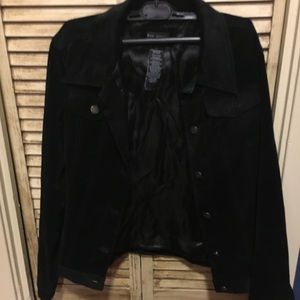 Black suede jacket extra small