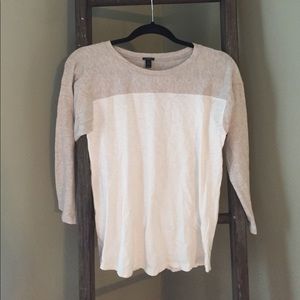 J.Crew Colorblock Oatmeal Tshirt, XS