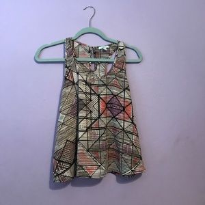 Multicolored sheet tank top