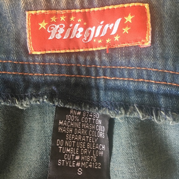 Denim short lace up skirt - Picture 4 of 4