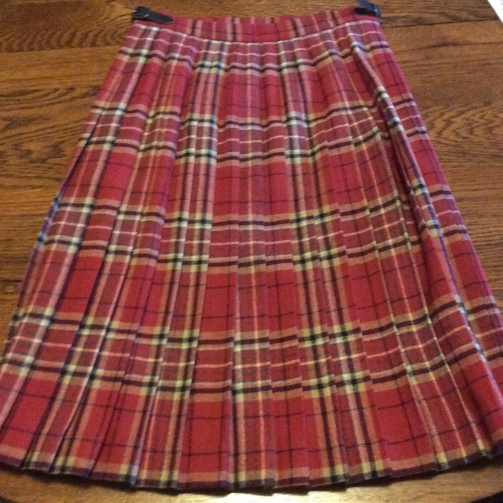 Vintage plaid wool skirt