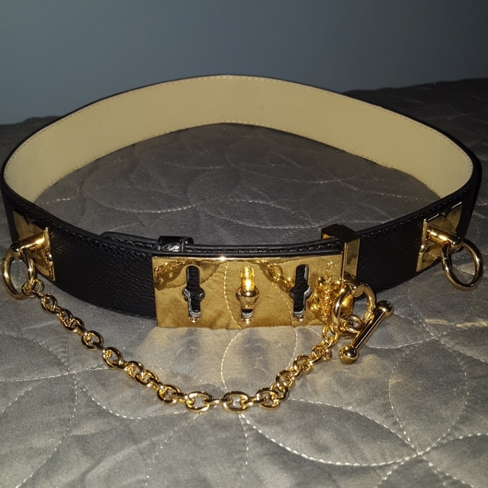 BCBG Max Azria Belt w/ gold chains