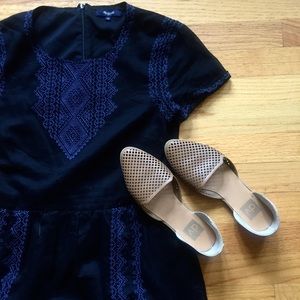 Madewell  Augustine Embroidered Fit Flare Dress