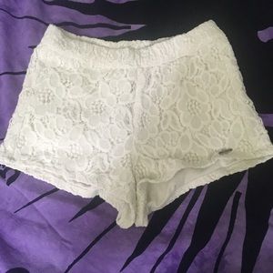 Lace high rise shorts